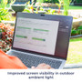 Improved screen visibility outdoors when using the Dell XPS L502X