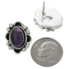 Size Southwestern Sterling Silver Amethyst Studs