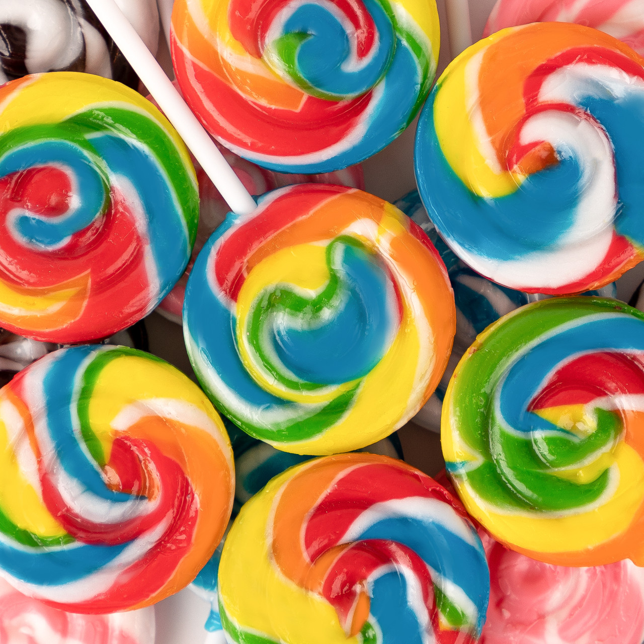 rainbow lollipop swirl