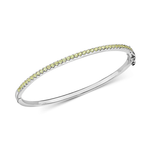 Peridot Bangle Bracelet (1-1/5 ct. t.w.) in Sterling Silver