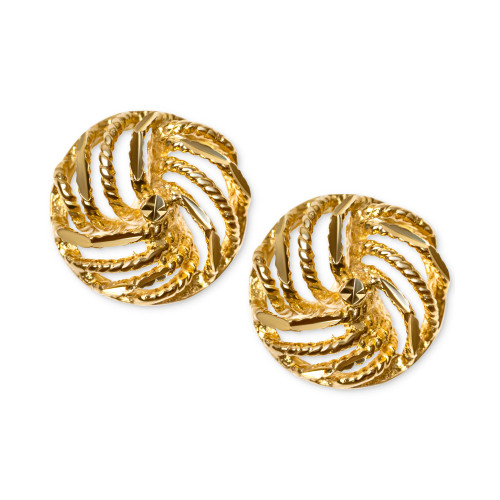Decorative Love Knot Stud Earrings in 10k Gold