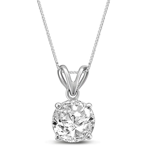 Diamond 18" Pendant Necklace (3/4 ct. t.w.) in 14k White Gold
