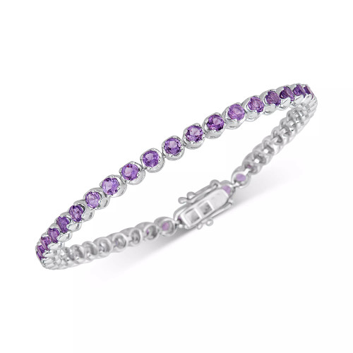 Amethyst Tennis Bracelet (4 ct. t.w.) in Sterling Silver (Also in Garnet, Blue Topaz & Multi Gemstone)
