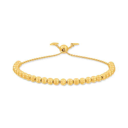 Beaded Bolo Bracelet in 18k Gold-Plated Sterling Silver