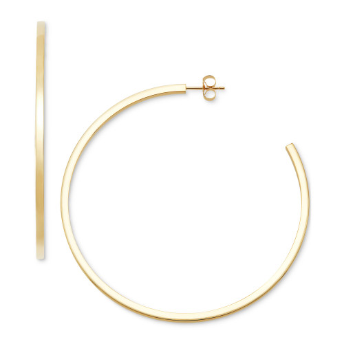 Polished Large Hoop Earrings in 14k Gold 60mm