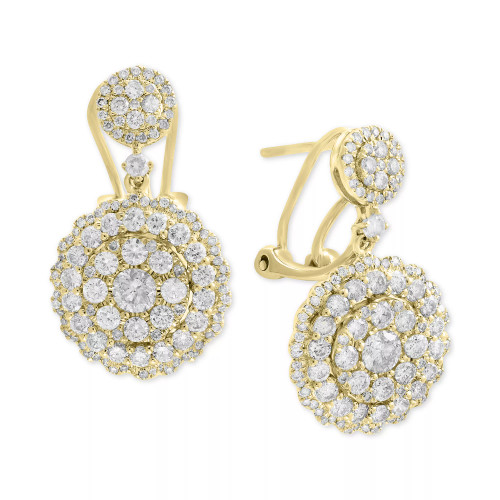 Rock Candy by EFFY® Diamond Cluster Drop Earrings (2-1/10 ct. t.w.) in 14k Yellow Gold (Also available in rose gold)