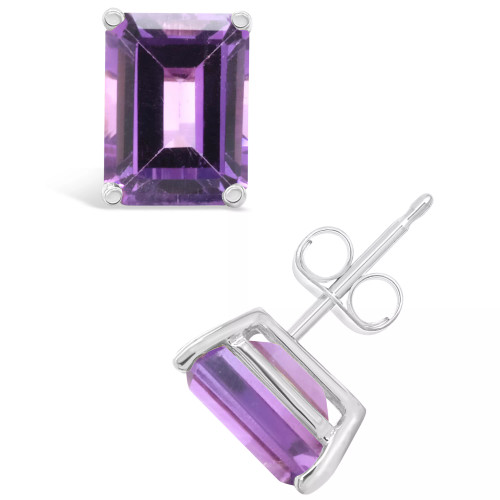 Amethyst (3-1/5 ct. t.w.) Stud Earrings in 14K Yellow Gold or 14K White Gold