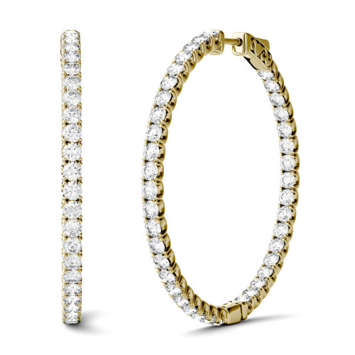 Moissanite Hoop Earrings (5/8 ct. t.w. Diamond Equivalent) in 14k Gold or White Gold