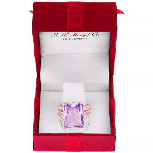 EFFY® Pink Amethyst (15-1/2 ct. t.w.) & Diamond (3/8 ct. t.w.) Ring in 14k Gold (Also available in Green Quartz, Citrine, Swiss Blue Topaz and London Blue Topaz)