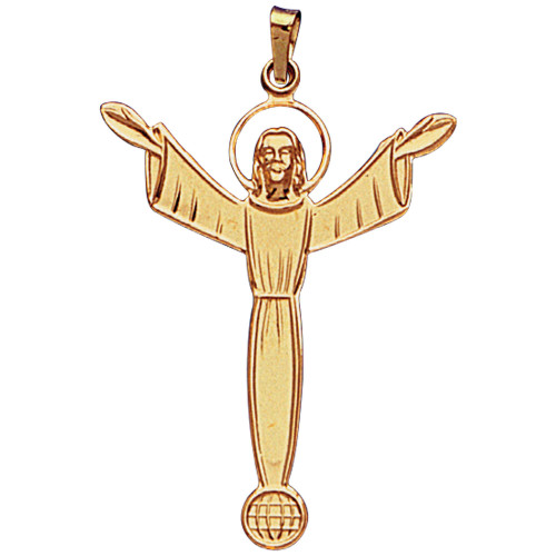 The Risen Christ Pendant in 14k Yellow Gold