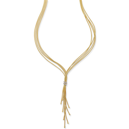 Diamond Tassel Lariat Necklace (1/4 ct. t.w.) in 14k Gold-Plated Sterling Silver