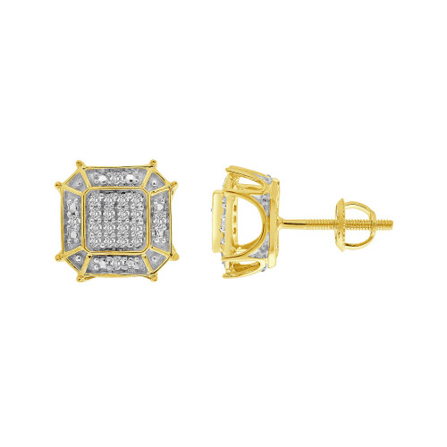 Men's Diamond (1/6 ct.t.w.) Earring in 10K Yellow Gold