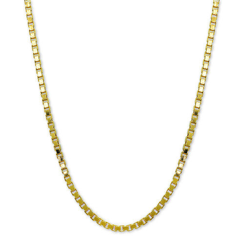 Box Link 20" Chain Necklace in 18k Gold-Plated Sterling Silver, Created for Macy's