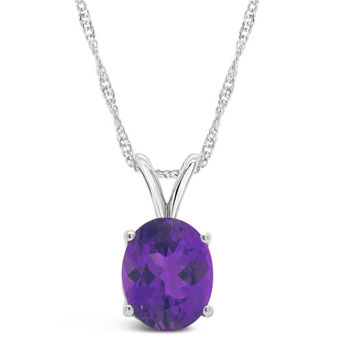 Amethyst (2-1/2 ct. t.w.) Pendant Necklace in 14K White Gold