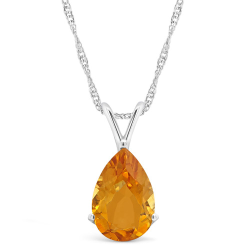 Citrine (2-3/4 ct. t.w.) Pendant Necklace in 14K White Gold