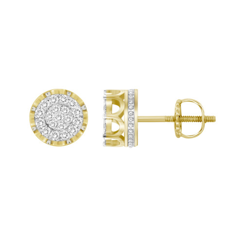 Men's Diamond (1/2 ct.t.w.) Stud Earring in 10K Yellow Gold