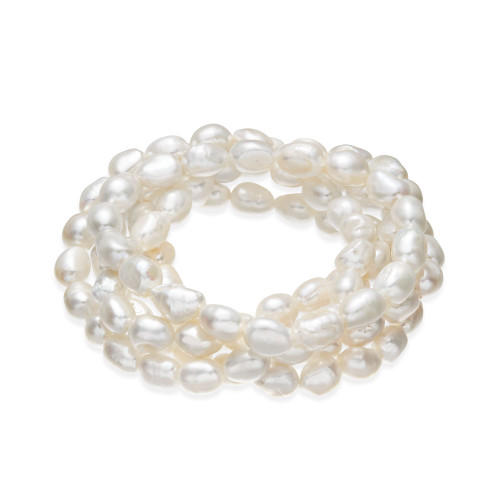 Cultured Freshwater Baroque Pearl (7mm) 5-Pc. Stretch Bracelet Set