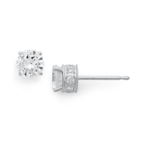 Diamond Filigree Stud Earrings in 14k White Gold (1 ct. t.w.)