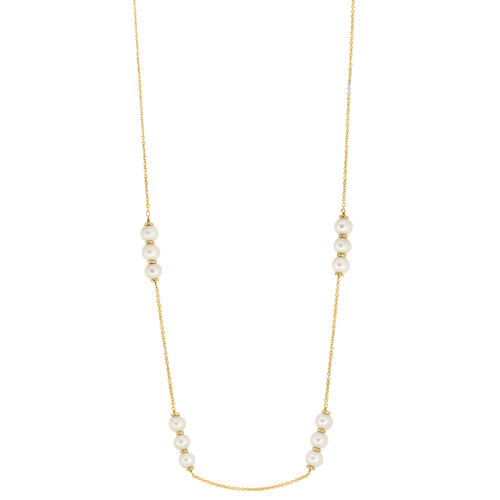 EFFY® Cultured Freshwater Pearl (7mm) 24" Statement Necklace in 18k Gold-Plated Sterling Silver