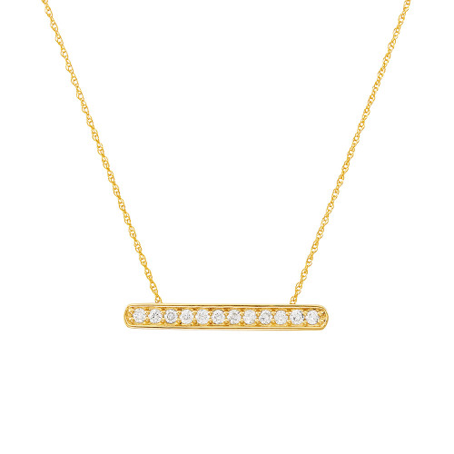241 WEAR IT BOTH WAYS Diamond Bar Pendant Necklace (1/3 ct. t.w.) in 14k White or Yellow Gold