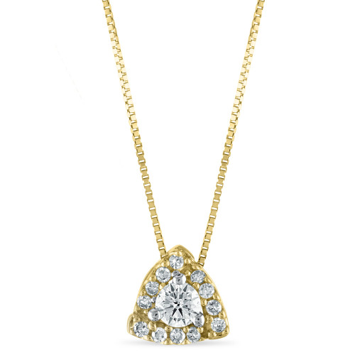 Diamond 1/4 ct. t.w. Pendant 18" Necklace in 10K Yellow Gold