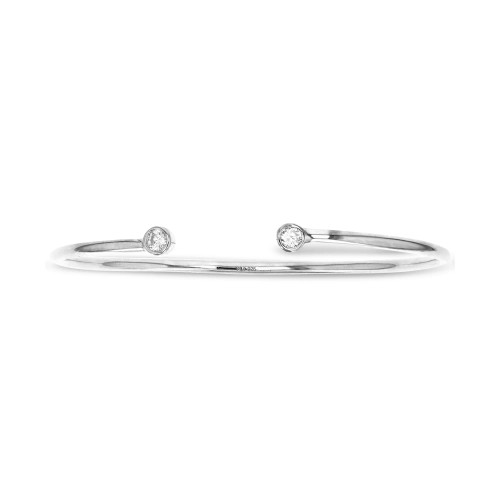 Cubic Zirconia Polished Cuff Bracelet