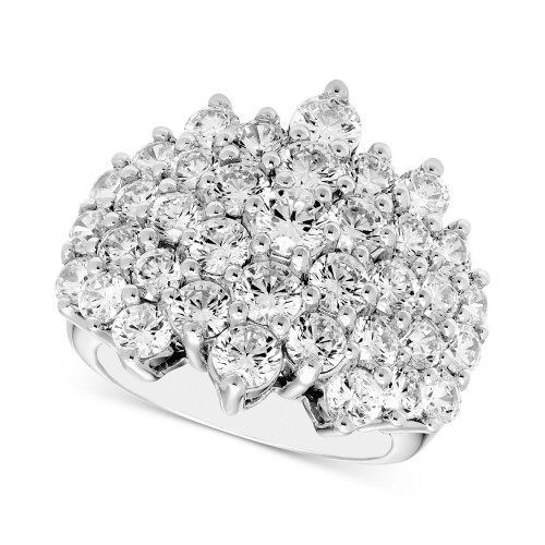 Diamond Cluster Statement Ring (5 ct. t.w.) in 14k White Gold