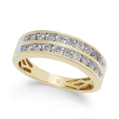 Diamond Two-Row Band (1/2 ct. t.w.) in 14k Gold