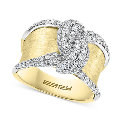 EFFY® Diamond Swirl Statement Ring (1-1/10 ct. t.w.) in 14k Gold & White Gold
