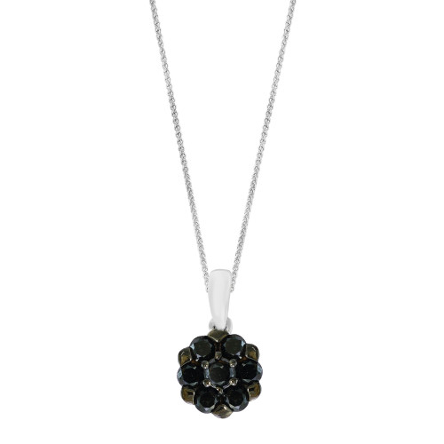 Black Diamond (1/4 ct. t.w.) Pendant in 14K White Gold