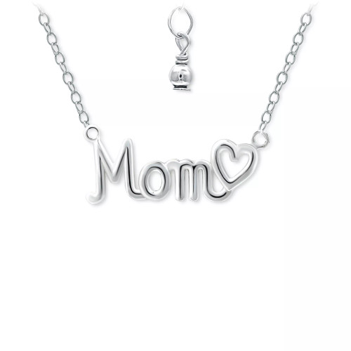 Mom Heart Pendant Necklace, 16" + 2" extender, Created for Macy's