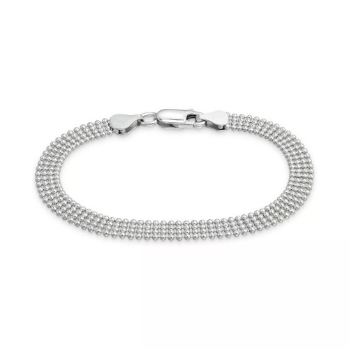 Four Row Bead Chain Bracelet in 18k Gold-Plated Sterling Silver, Created for Macy's