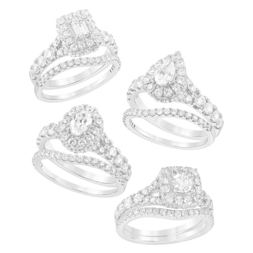 Diamond Halo Bridal Set (2 ct. t.w.) in 14K Gold