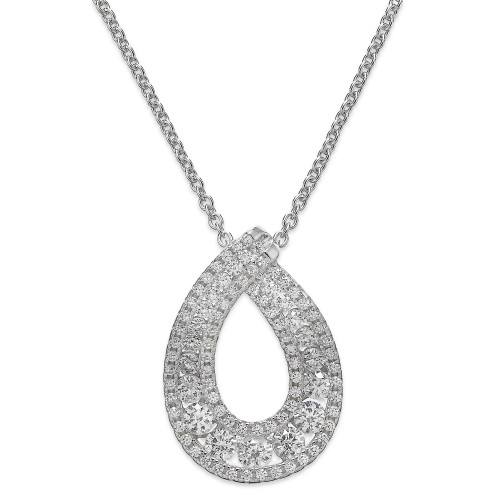 Arabella Cubic Zirconia Pendant Necklace in Sterling Silver (1-1/4 ct. t.w.)