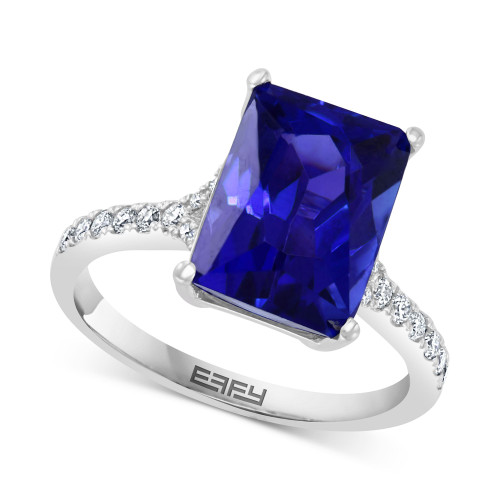 EFFY® Tanzanite (5-3/4 ct. t.w.) & Diamond (1/4 ct. t.w.) Statement Ring in 14k White Gold