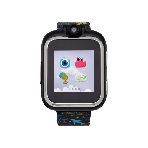Kids Smartwatch with Black Planes Printed Strap