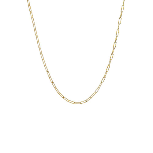 Open Link 14K Yellow Gold Chain Necklace