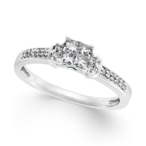 Diamond Promise Ring in 10k White gold (1/4 ct. t.w.)
