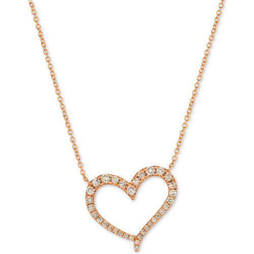 Strawberry & Nude™ Diamond 18" Pendant Necklace (1/2 ct. t.w.) in 14k Rose Gold or 14k Yellow Gold