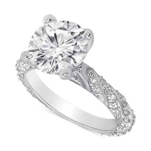Certified Lab Grown Diamond Solitaire Twist Engagement Ring (3-1/2 ct. t.w.) in 14k Gold