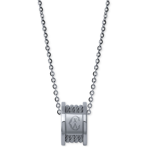 Women's Forever Stainless Steel Cable Pendant Necklace