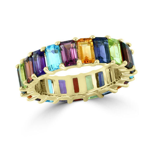 EFFY® Multi-Gemstone Emerald-Cut Band (7-1/2 ct. t.w.) in 14k Gold