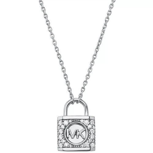 Pave Lock Pendant Necklace