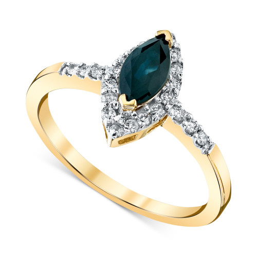 Sapphire (3/4 ct. t.w.) & Diamond (1/5 ct. t.w.) Ring in 14k Gold
