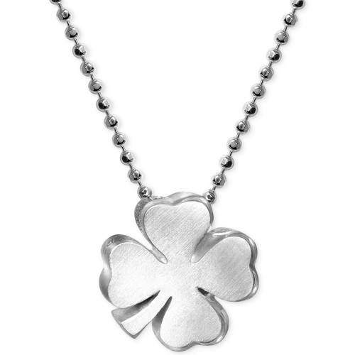 Little Faith Clover Pendant Necklace in Sterling Silver
