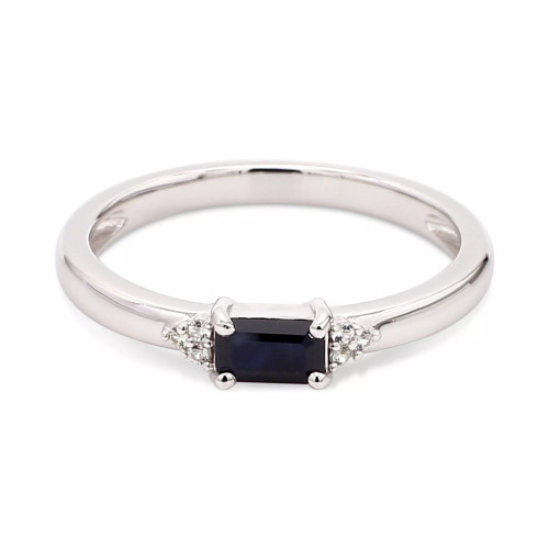 Emerald (1/3 ct. t.w.) & White Sapphire Accent Ring in Gold-Plated Sterling Silver (Also in Tanzanite, Sapphire, & Ruby)