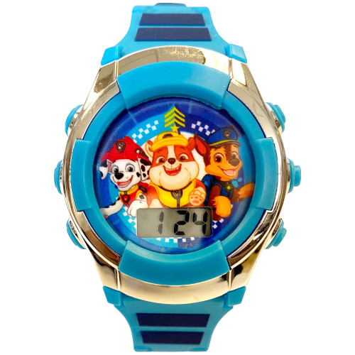 Kid's Digital Paw Patrol Blue Silicone Strap Watch 38mm