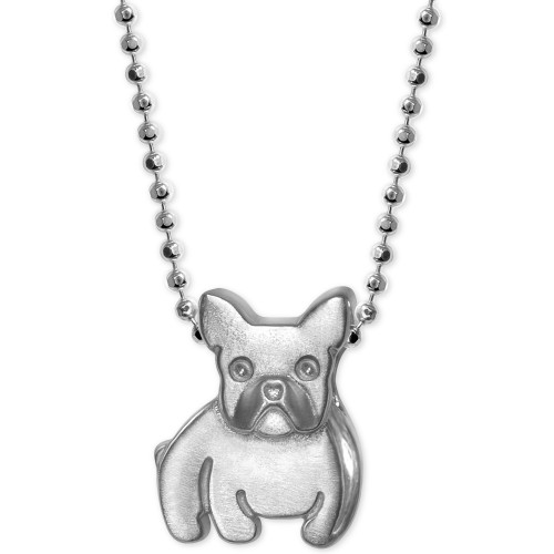 French Bulldog Pendant Necklace in Sterling Silver