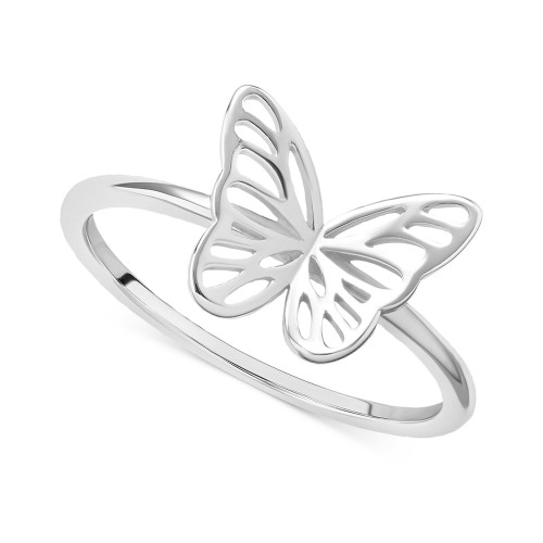 Openwork Butterfly Ring in Sterling Silver, Created for Macy's
