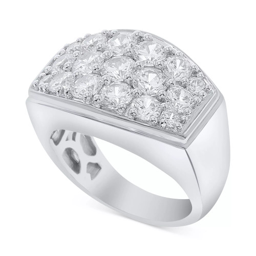 Men's Diamond Three Row Cluster Ring (4 ct. t.w.) in 10k Gold